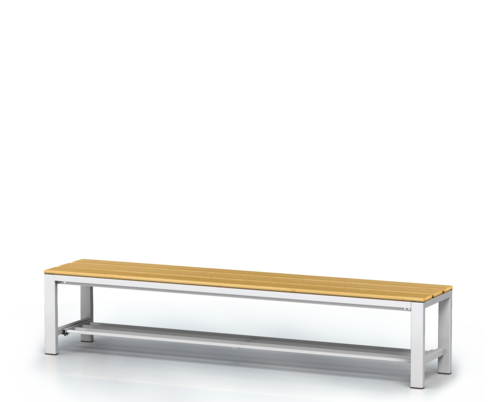 Benches with beech sticks -  with a reclining grate 420 x 2000 x 400